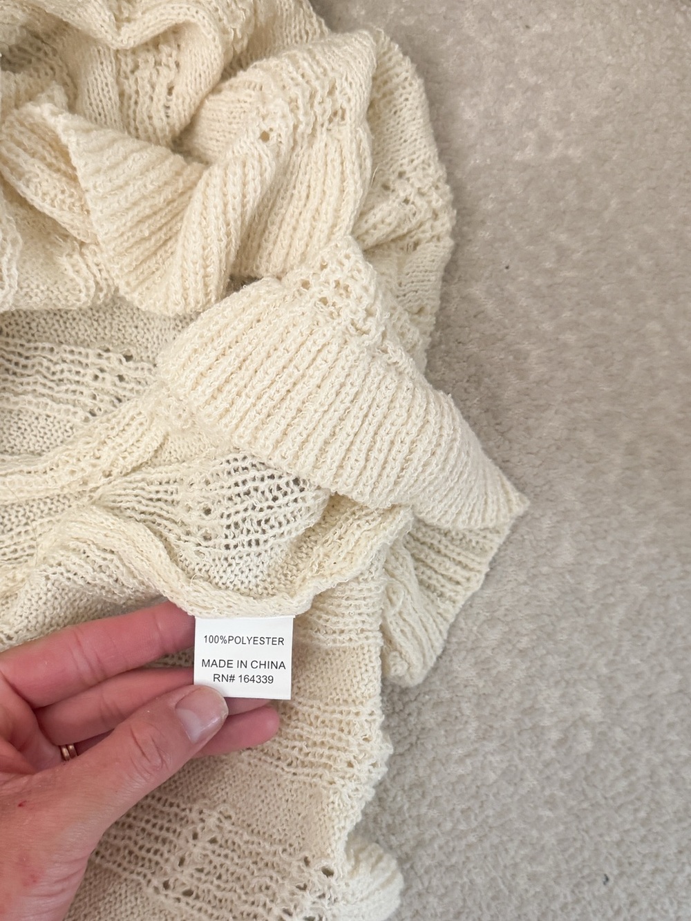 Petal & Pup Cream Knit Colter Long Sleeve Maxi Dress NWT sz Small - Picture 9 of 10